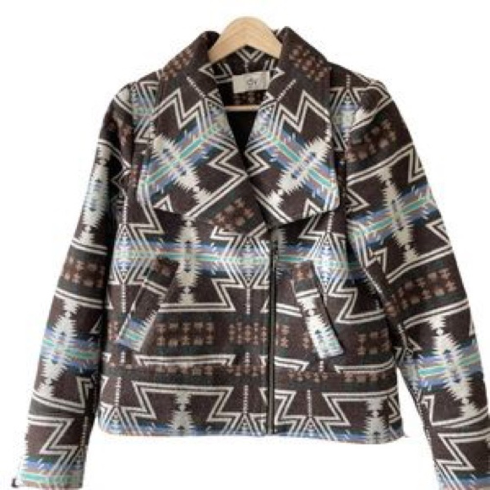 DV by Dolce Vita Southwestern Print Short Wool Jacket